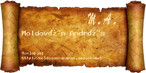 Moldován András névjegykártya